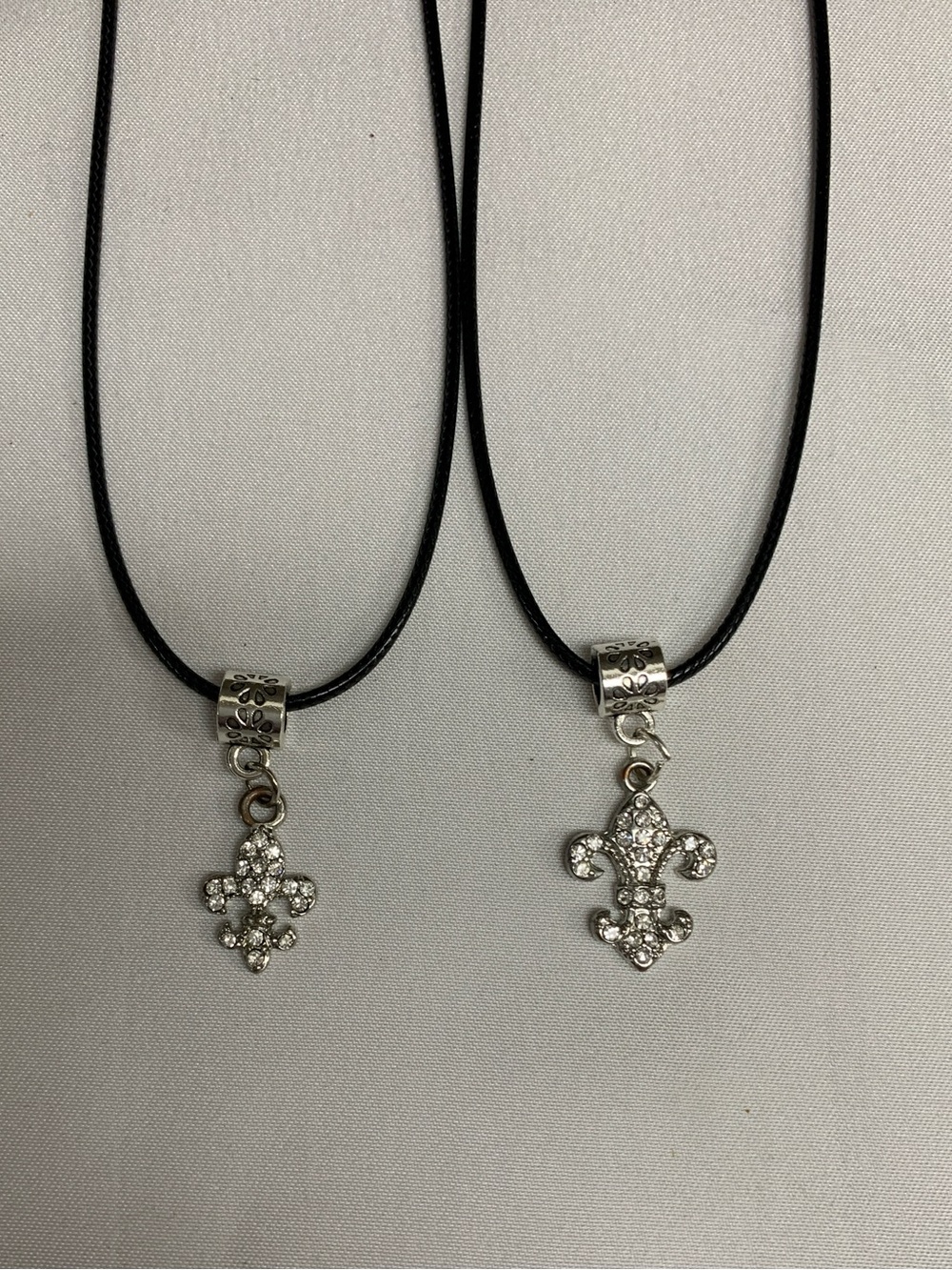 2 Fleur-de-lis Charm Necklaces